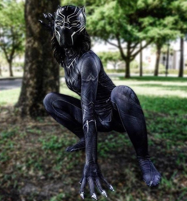 Fantasia Feminina Pantera Negra Filme + Máscara Cosplay Traje Adulto e Infantil