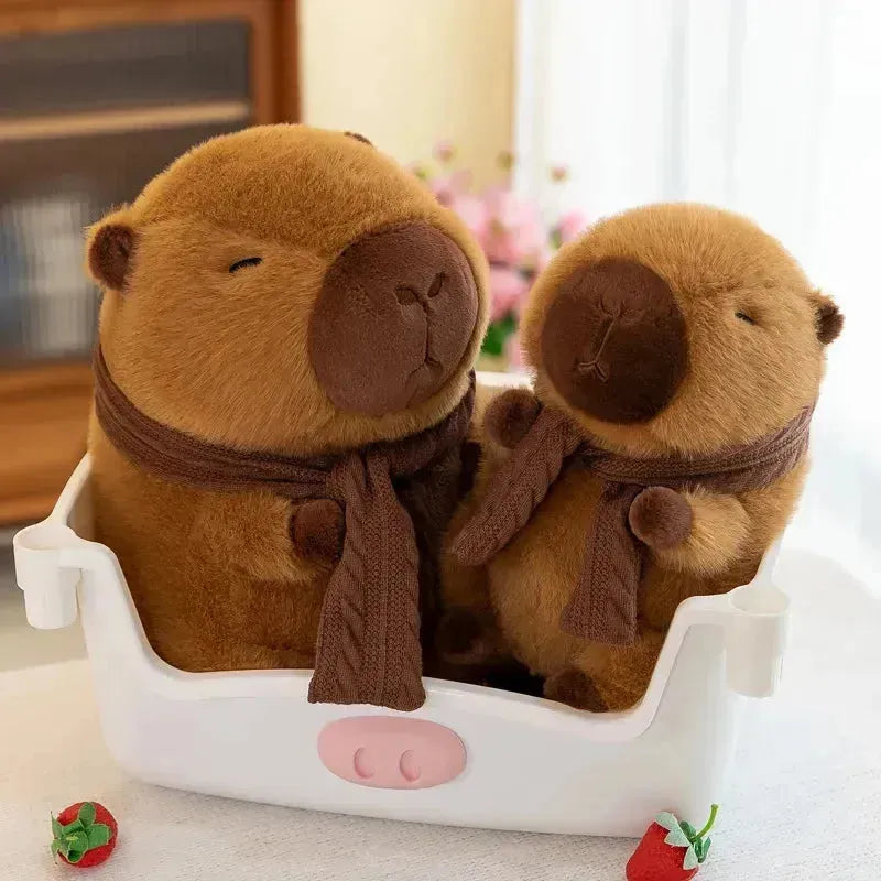 Pelúcia Capivara com Cachecol 25cm