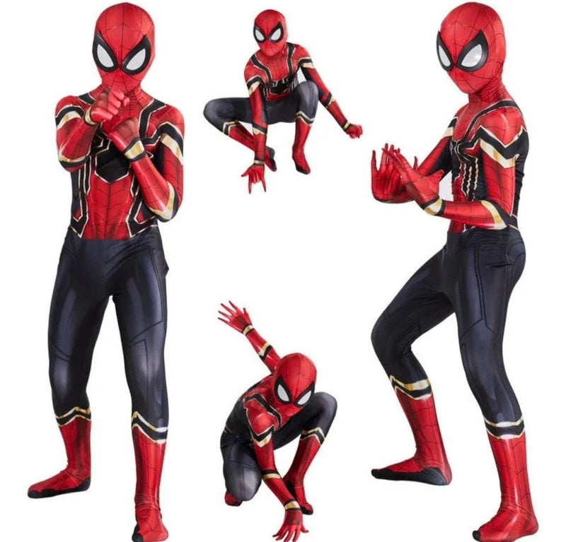 Fantasia Cosplay Heróis Infantil Homem Aranha De Ferro Eventos Traje