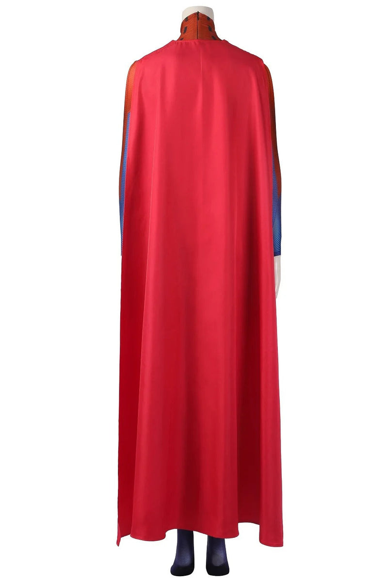 Fantasia Feminina Supergirl Super Moça Kara Com Capa Traje Luxo Cosplay Mulheres