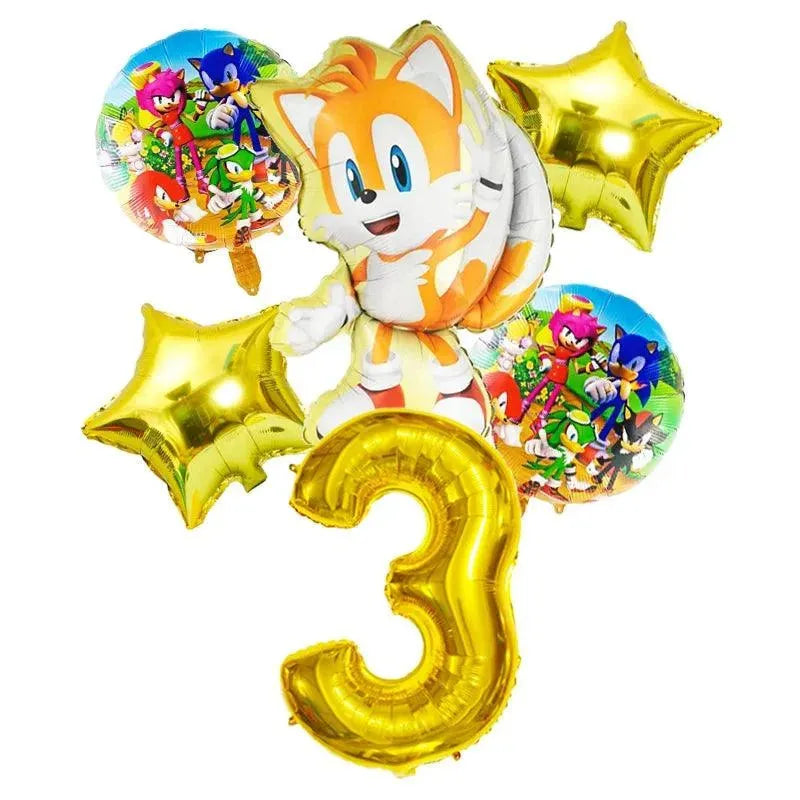 Kit Balões Sonic - 6 Peças