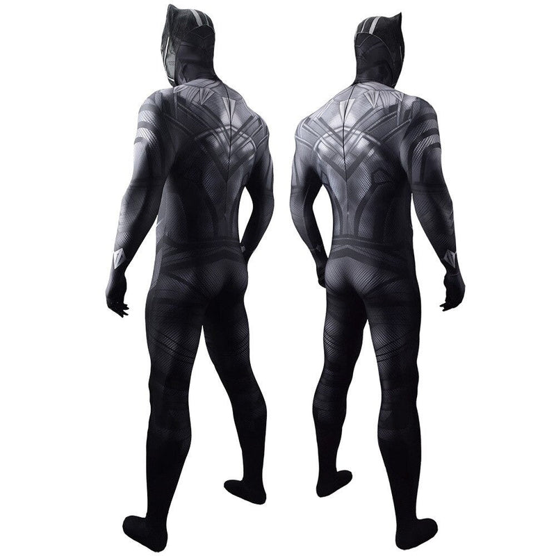 Fantasia Pantera Negra Completa + Máscara Cosplay Filme Traje Luxo Profissional Adulto e Infantil
