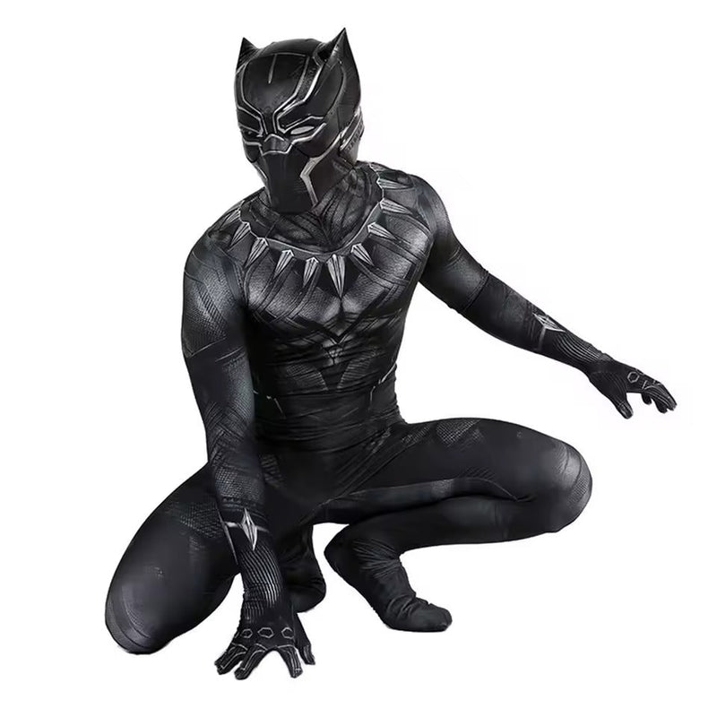 Fantasia Pantera Negra Filme + Máscara Cosplay Traje Profissional Adulto e Infantil