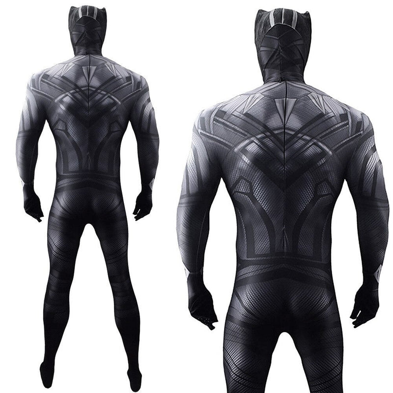 Fantasia Pantera Negra Completa + Máscara Cosplay Filme Traje Luxo Profissional Adulto e Infantil
