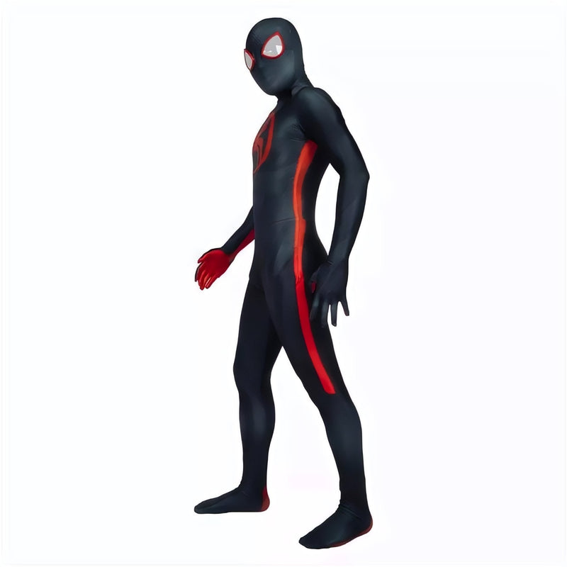 Fantasia Miles Morales Aranhaverso Filme 2 Cosplay Traje Luxo com Lentes