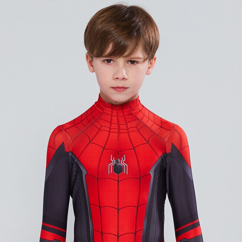Fantasia Cosplay Heróis Infantil Homem Aranha Longe de Casa Eventos Festas