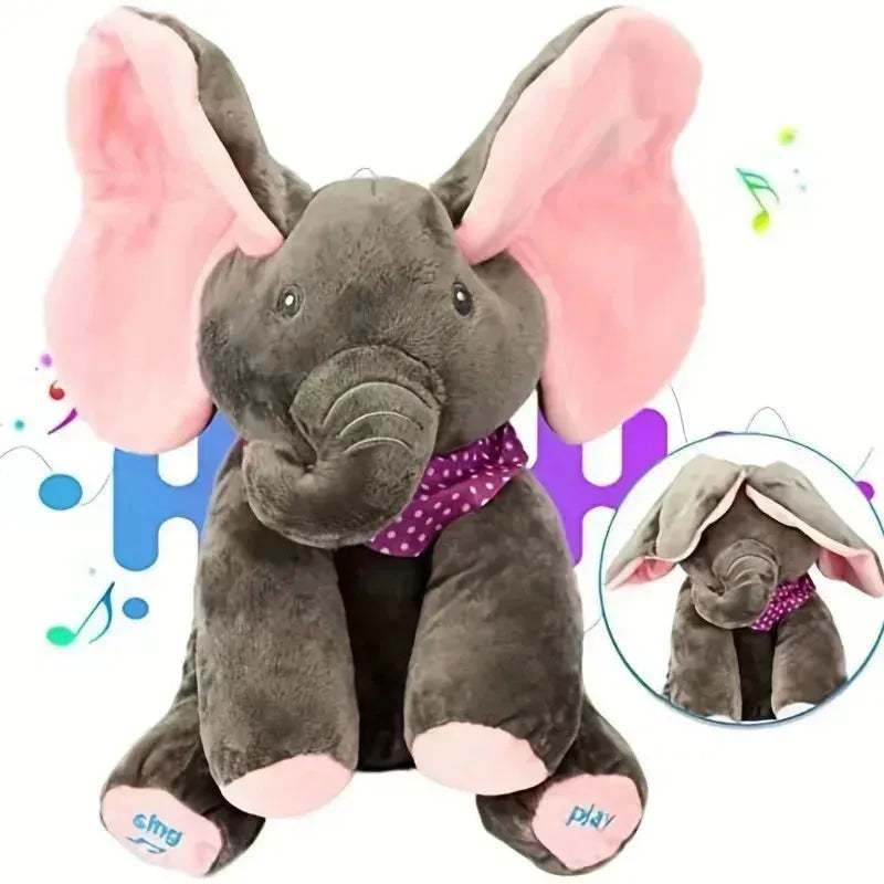 Pelúcia Bebê Elefante Esconde-esconde