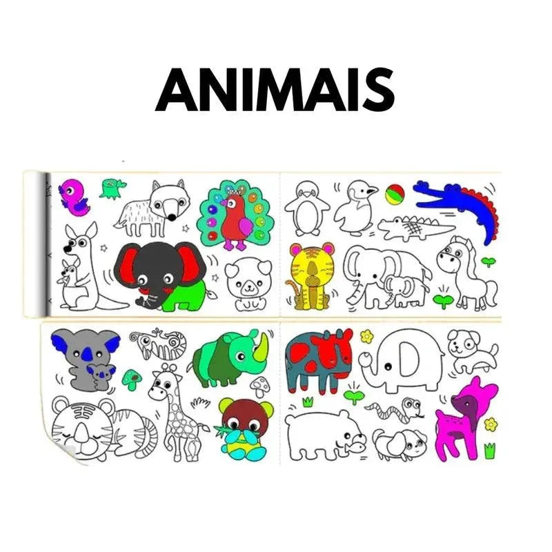 Bobina Criativa de Desenhos (3 Metros de Muitos Desenhos)
