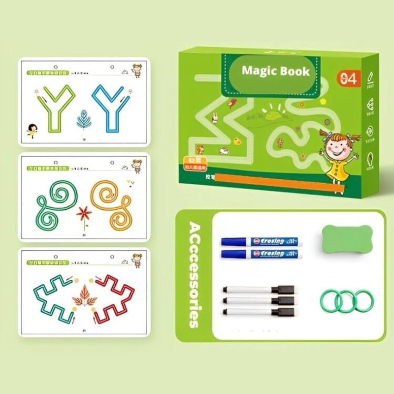 Caderno de Traço e Desenho Infantil Magic Book Caderno de Traço e Desenho-edu-321 VF Villa Kids 