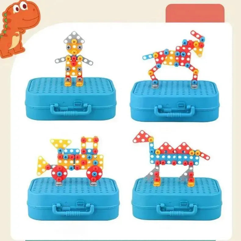 Maleta de Ferramentas Infantil + Furadeira Elétrica