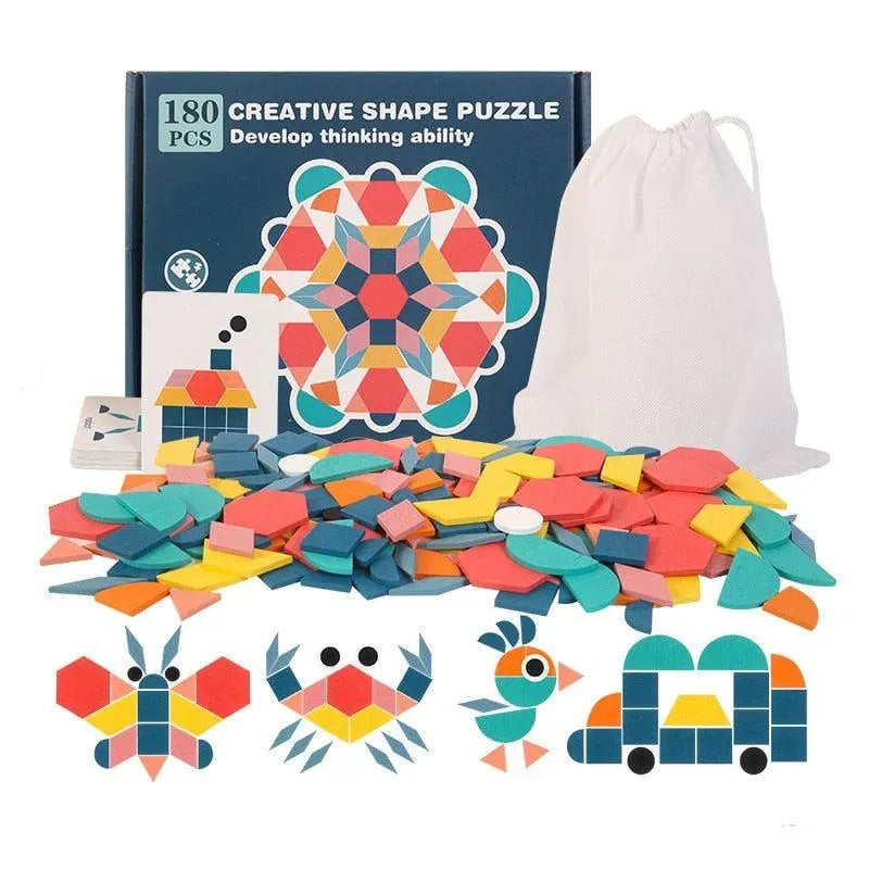 Quebra-Cabeça Educativo 3D Montessori - 180 Peças