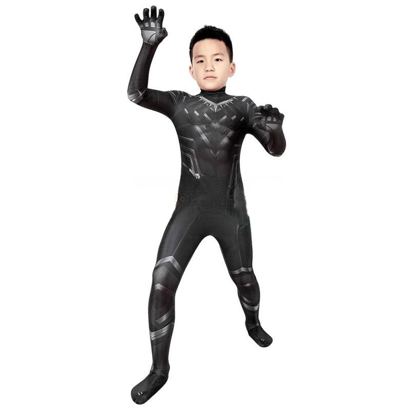 Fantasia Infantil Pantera Negra Filme + Máscara Cosplay Traje Crianças
