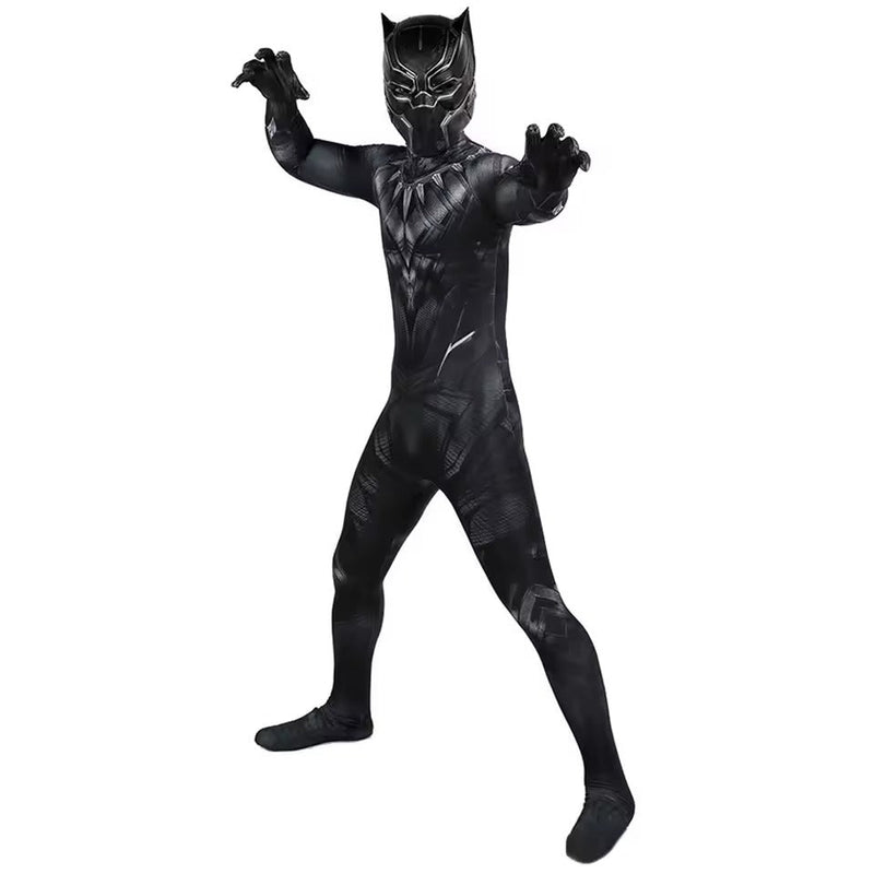 Fantasia Pantera Negra Filme + Máscara Cosplay Traje Profissional Adulto e Infantil