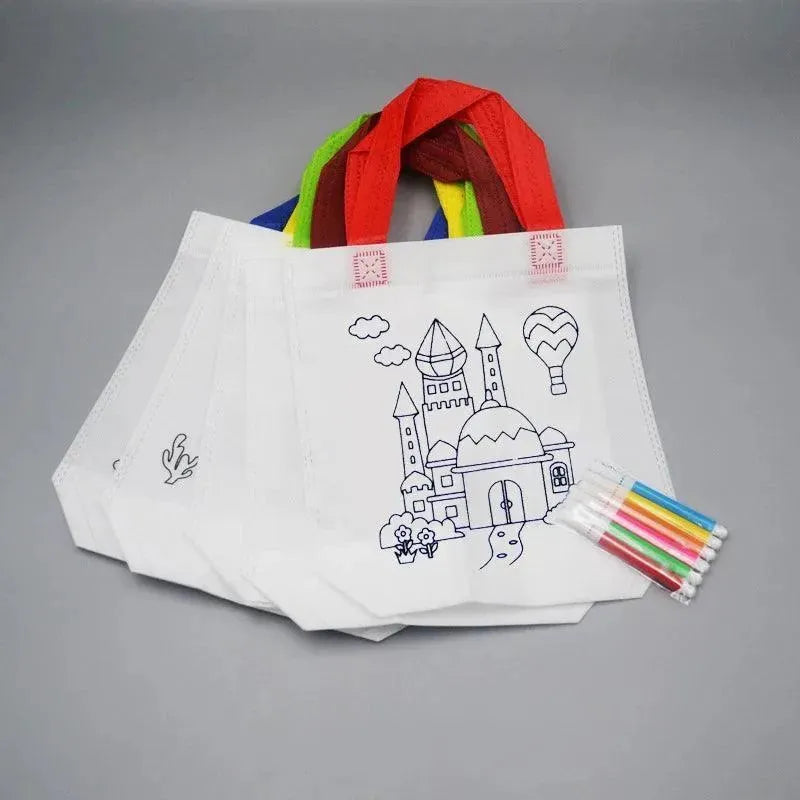 Kit Sacolinhas para Pintar com Canetinhas