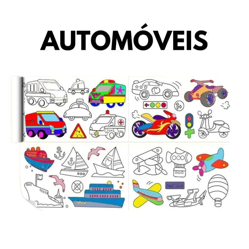 Bobina Criativa de Desenhos (3 Metros de Muitos Desenhos)
