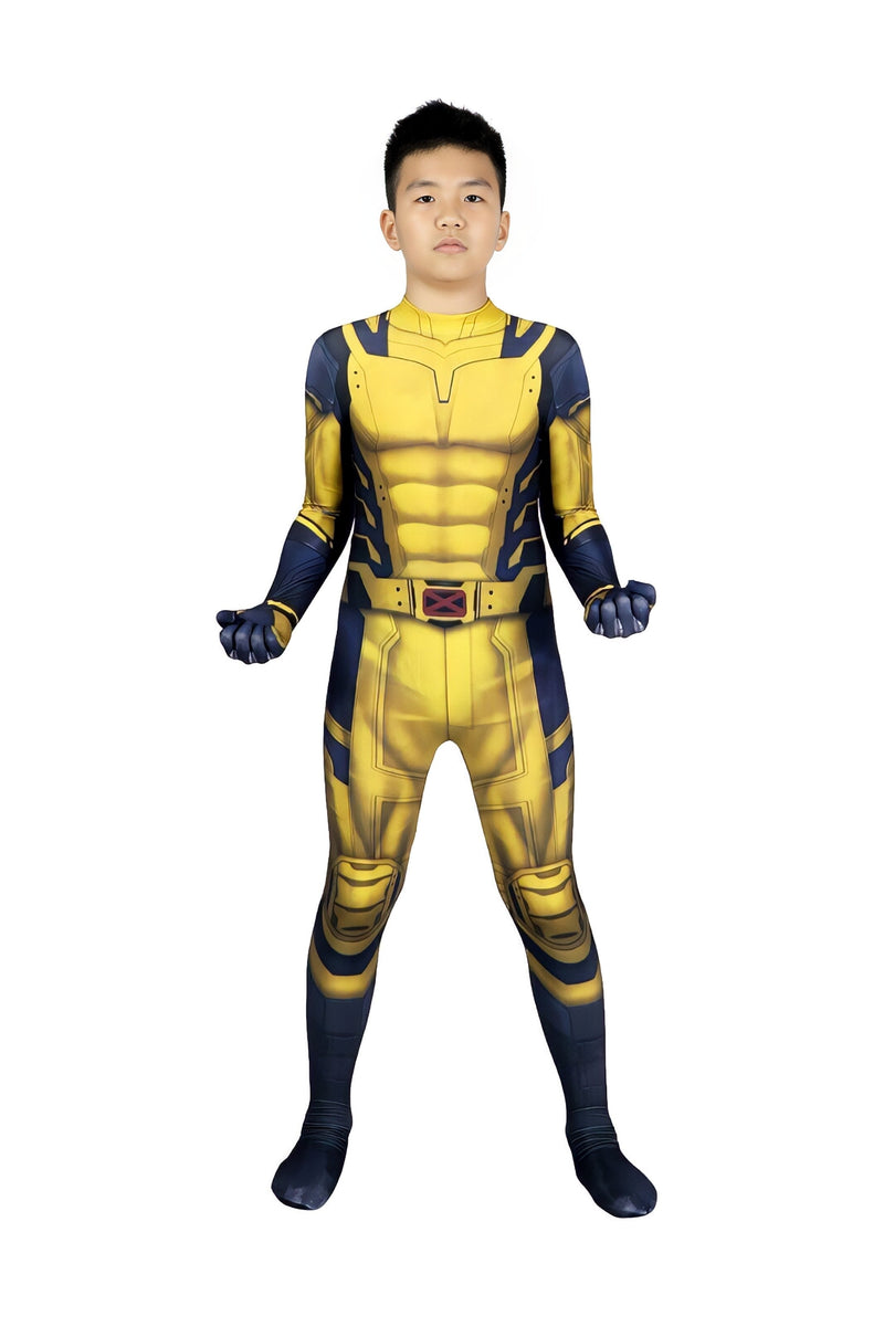 Fantasia Cosplay Infantil Wolverine Filme Deadpool Traje Luxo Profissional