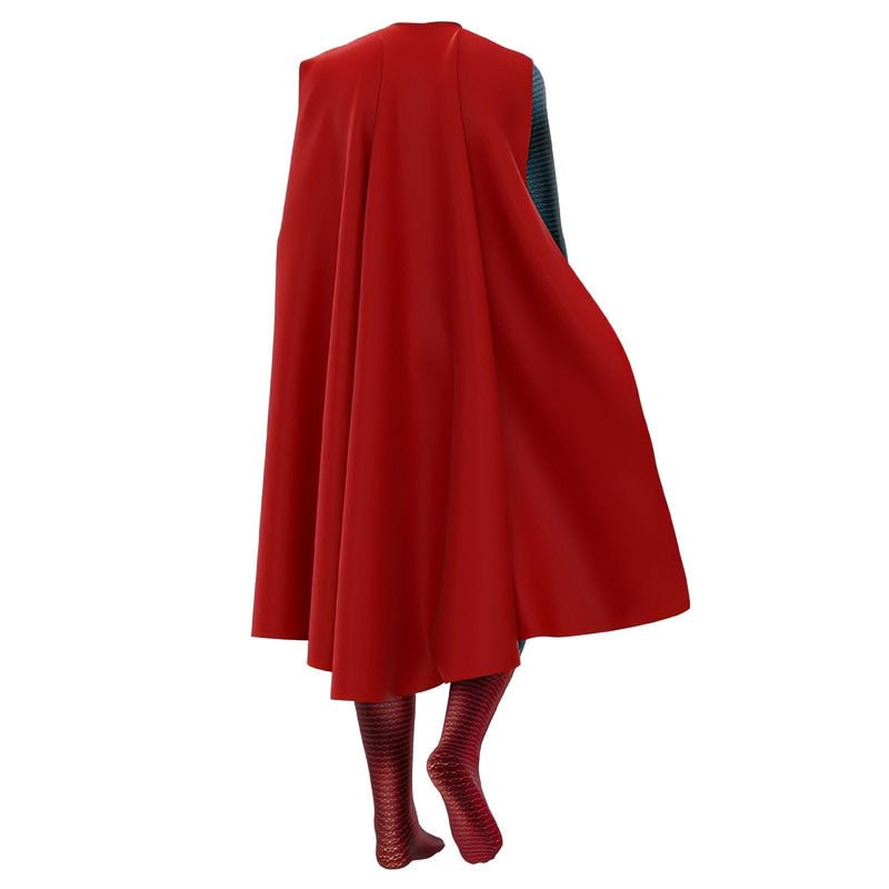 Fantasia Cosplay Infantil Superman Liga Da Justiça Traje Luxo Profissional