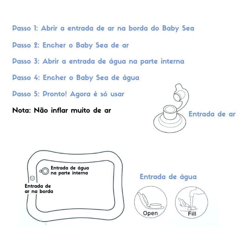 Baby Sea - Tapete Piscina Artificial Para Bebê Baby Sea - brin - 013 VF Villa Kids 