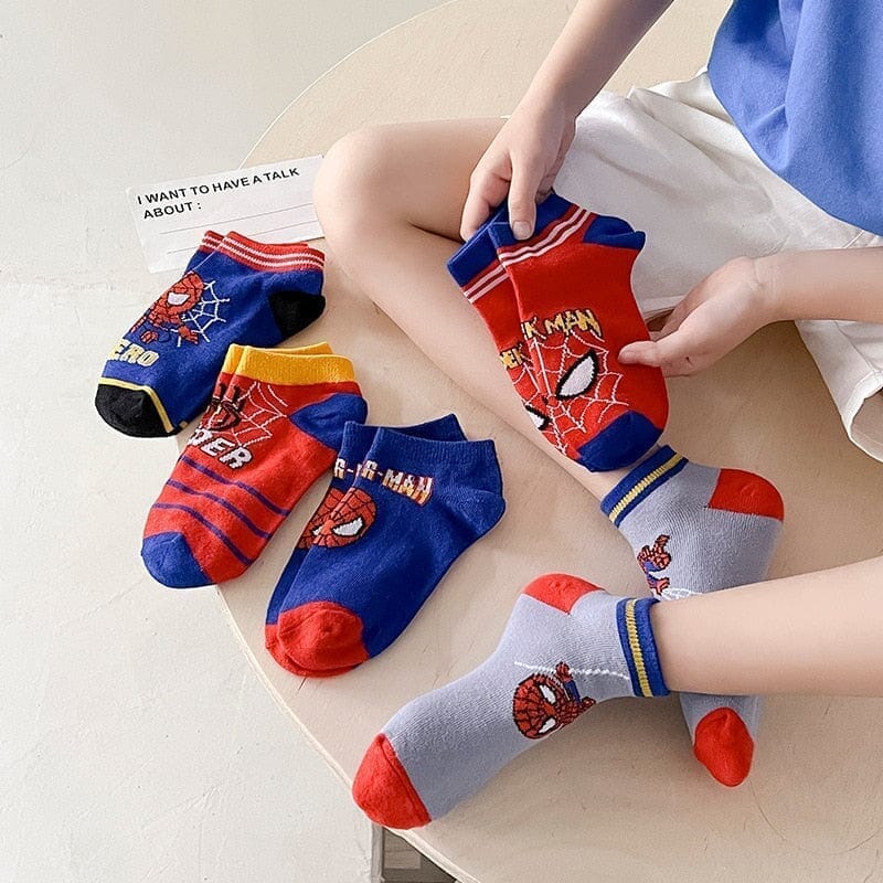 5 Pares de meias Marvel meia-ves-002 Kidslandia Homem Aranha 1-3 Anos 