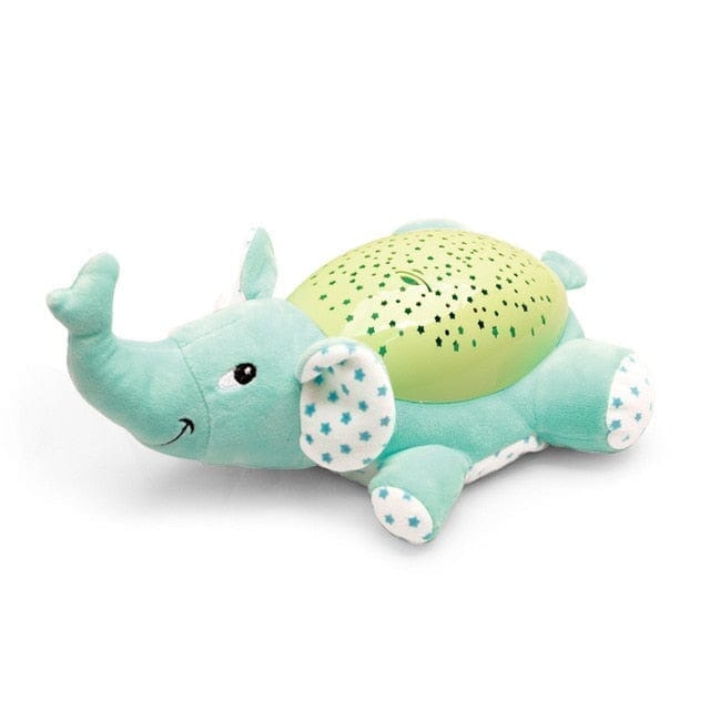Animais de Pelúcia com Projeção de Céu Estrelado Animais - Pel - 007 Kidslandia Elefante Verde 