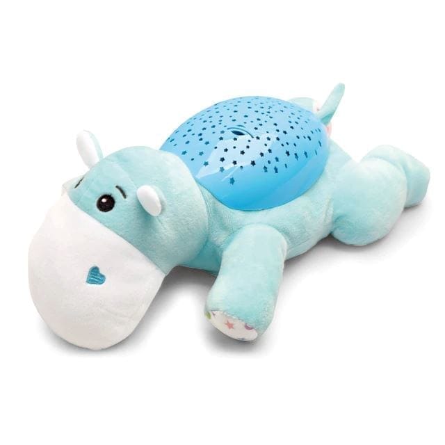 Animais de Pelúcia com Projeção de Céu Estrelado Animais - Pel - 007 Kidslandia Hipopótamo 