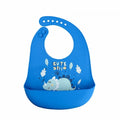 Babador de silicone para bebê babador de silicone de animais-beb-324 VF Villa Kids Azul 