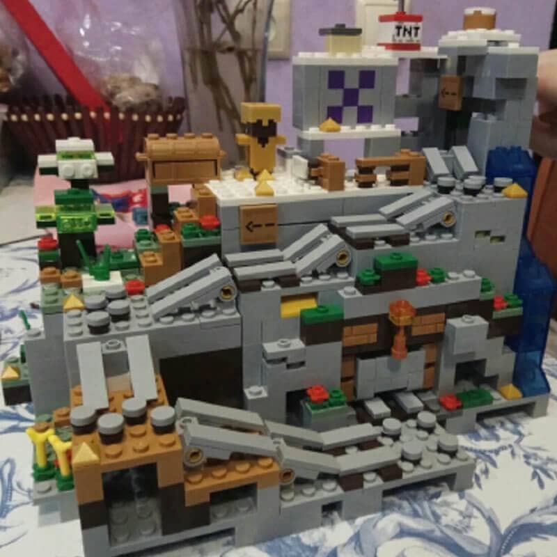 Bloco de Montar Minecraft - Modelo Caverna da Montanha Blocos - edu - 029 Kidslandia 