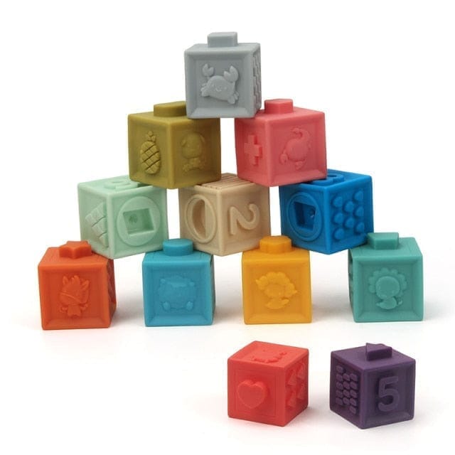 Blocos De Construção 3D Macios Para Bebês (Conjunto) Blocos - brin - 025 VF Villa Kids 