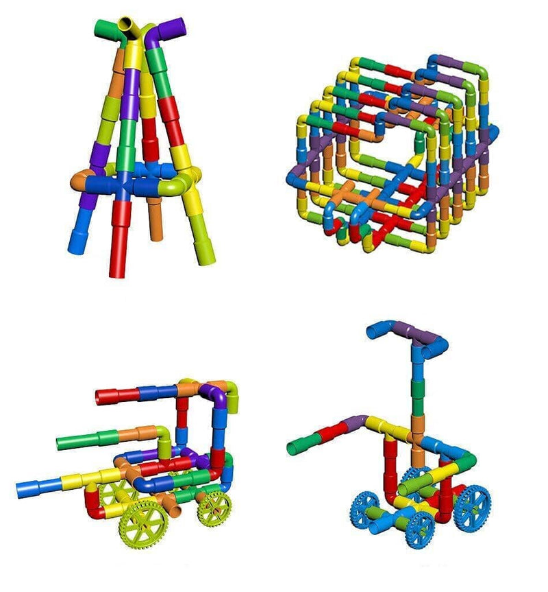 Blocos Tubos De Montar Alta Qualidade Blocos Tubos - edu - 031 Kidslandia 