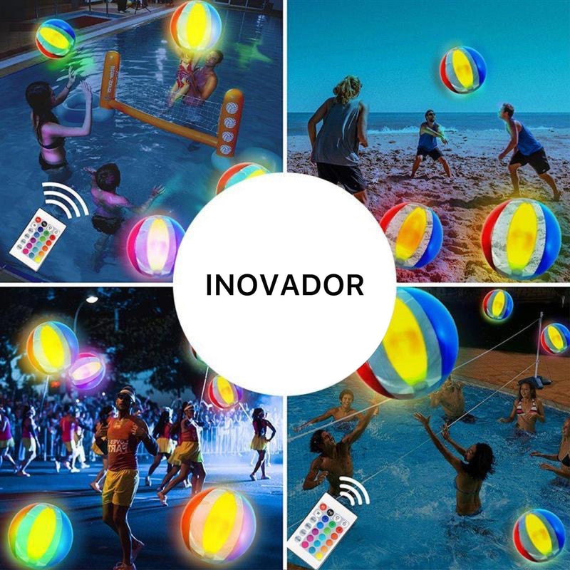 Bola Inflável Com Led 16 Cores Bola - brin - 037 Kidslandia 