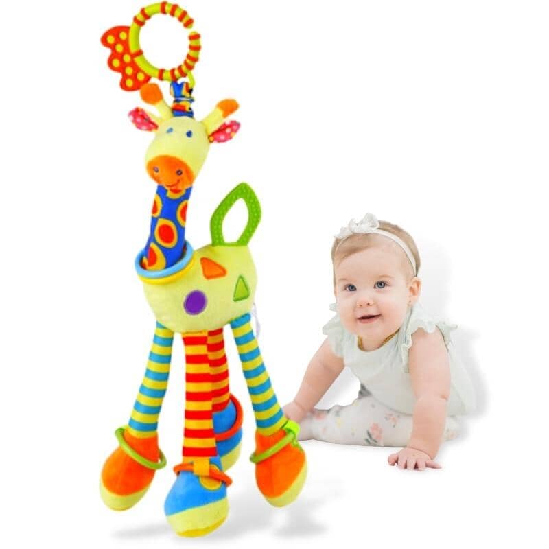 Chocalhos mordedor para bebês - Girafinha Chocalhos - brin - 081 VF Villa Kids 
