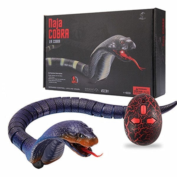 Cobra Robô Com Controle Remoto Cobra - brin - 082 VF Villa Kids Naja Azul 
