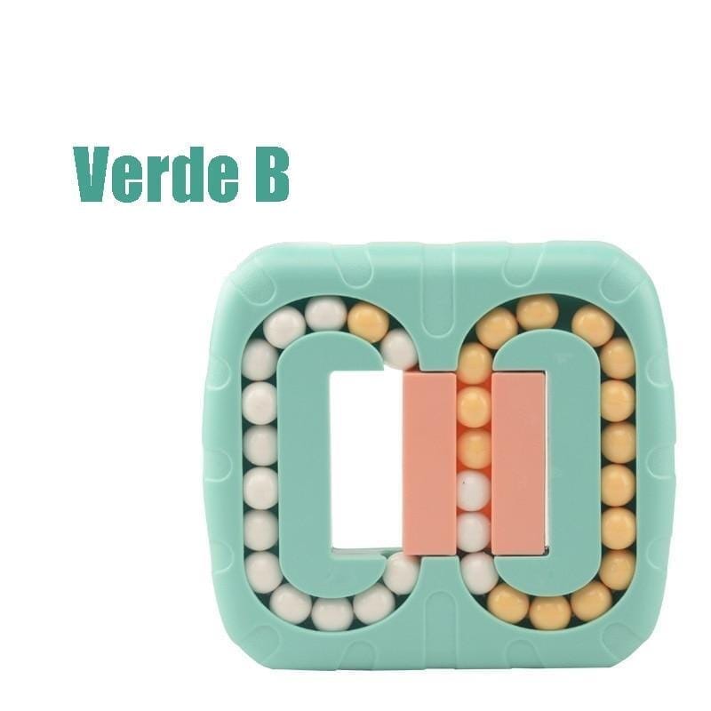 Cubo mágico giratório para alívio do estresse cubo magico - brin - 092 Kidslandia Verde B 