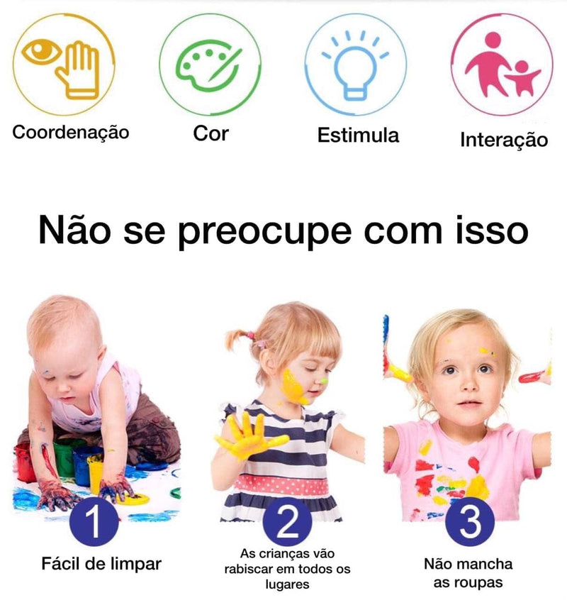 Esteira Infantil Para Colorir 100x100cm Esteira - edu - 107 VF Villa Kids 