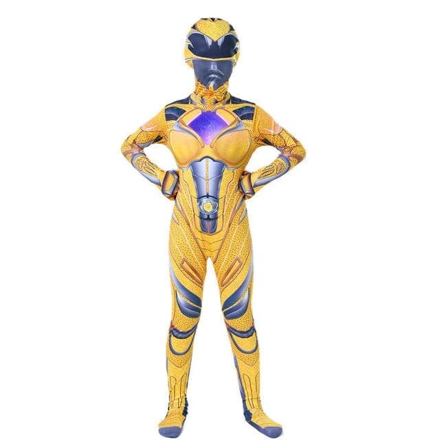 Fantasia Power Rangers Fantasia - fan - 115 VF Villa Kids Ranger Amarelo PP 