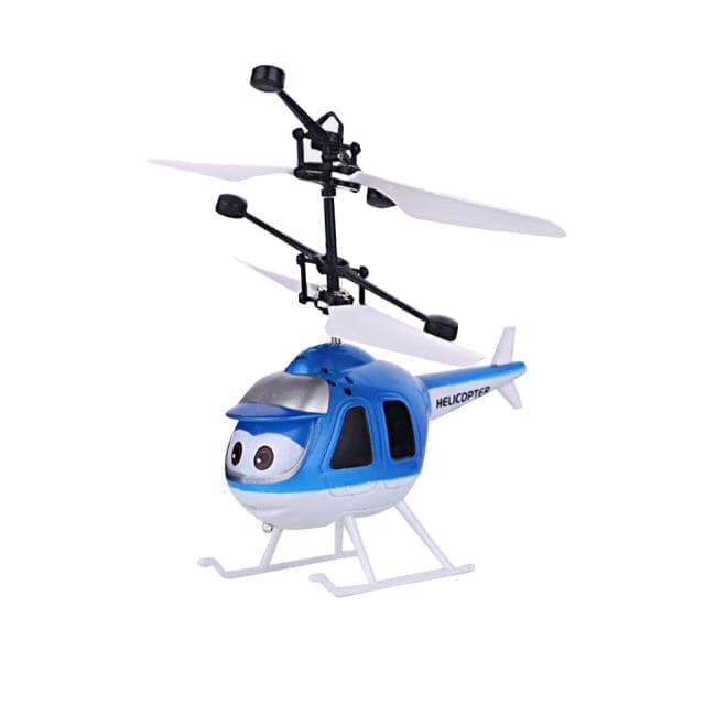 Helicóptero Divertido Com Controle Remoto Helicóptero - brin - 125 VF Villa Kids Azul 