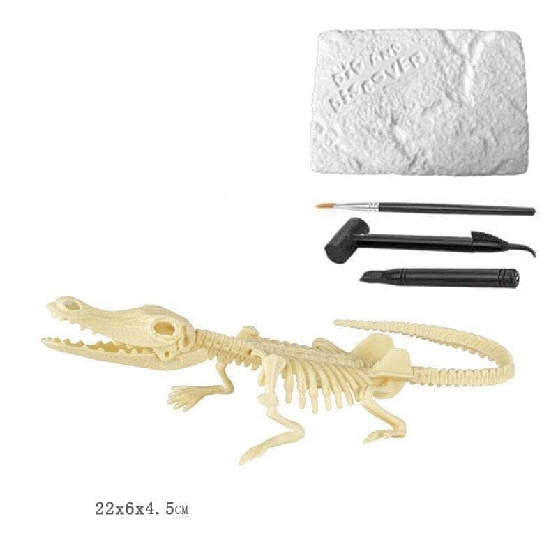 Kit Escavação Fósseis Mundo Jurássico Kit de Escavação Fósseis-bri-289 Villa Kids Crocodilo Jurássico 