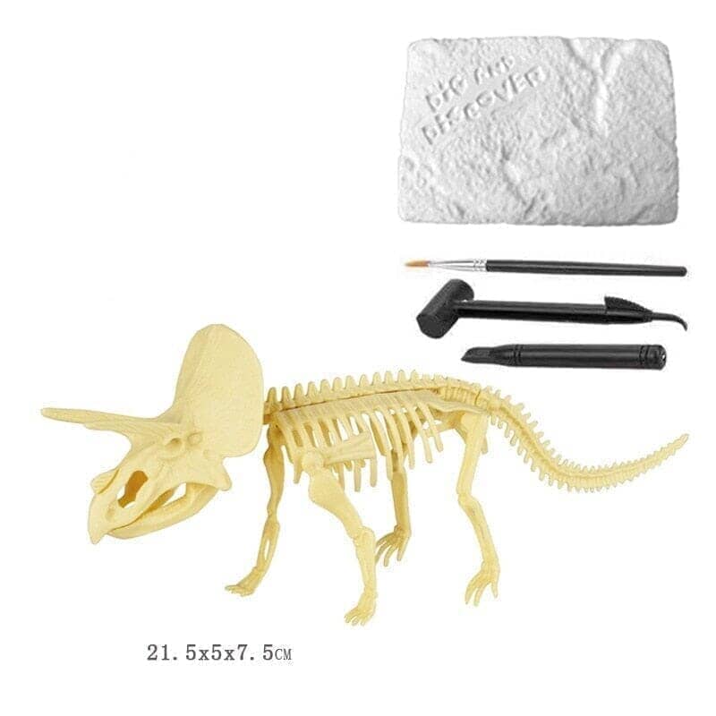 Kit Escavação Fósseis Mundo Jurássico Kit de Escavação Fósseis-bri-289 Villa Kids Triceratops 