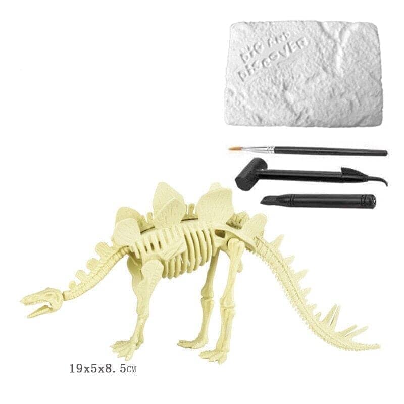 Kit Escavação Fósseis Mundo Jurássico Kit de Escavação Fósseis-bri-289 Villa Kids Stegosaurus 