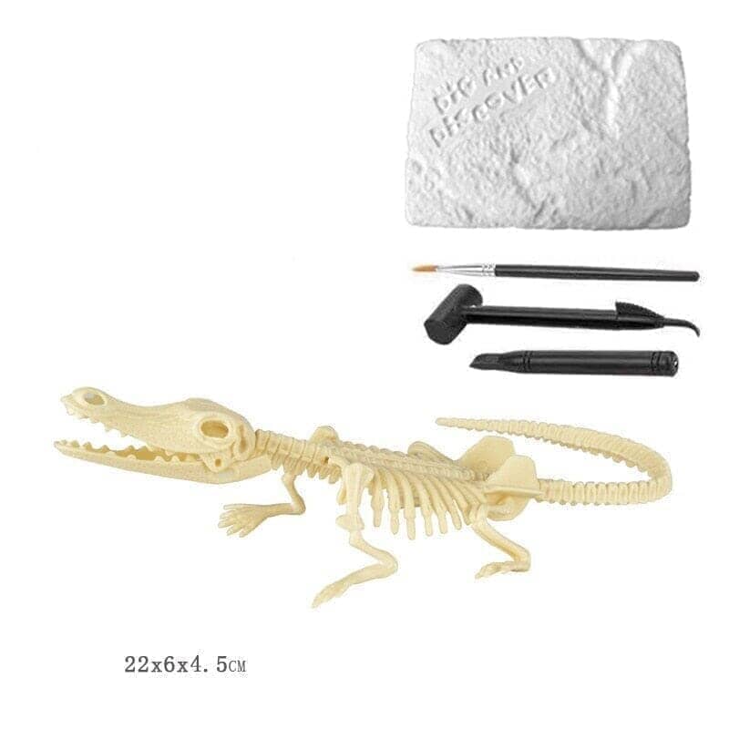 Kit Escavação Fósseis Mundo Jurássico Kit de Escavação Fósseis-bri-289 Vf Villa Kids Crocodilo Jurássico 