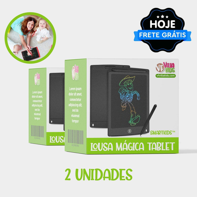 Lousa Mágica Tablet - SmartKids™ smartkids -brin - 150 VF Villa Kids 2 unidades 