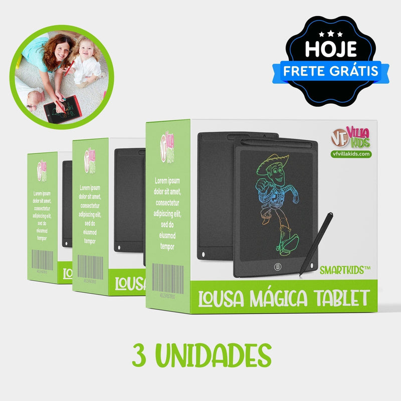Lousa Mágica Tablet - SmartKids™ smartkids -brin - 150 VF Villa Kids 3 unidades 
