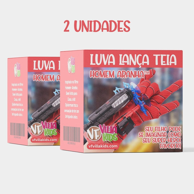 Luva Lança Teia - Homem Aranha™ luva -brin - 158 Villa Kids 2 unidades 
