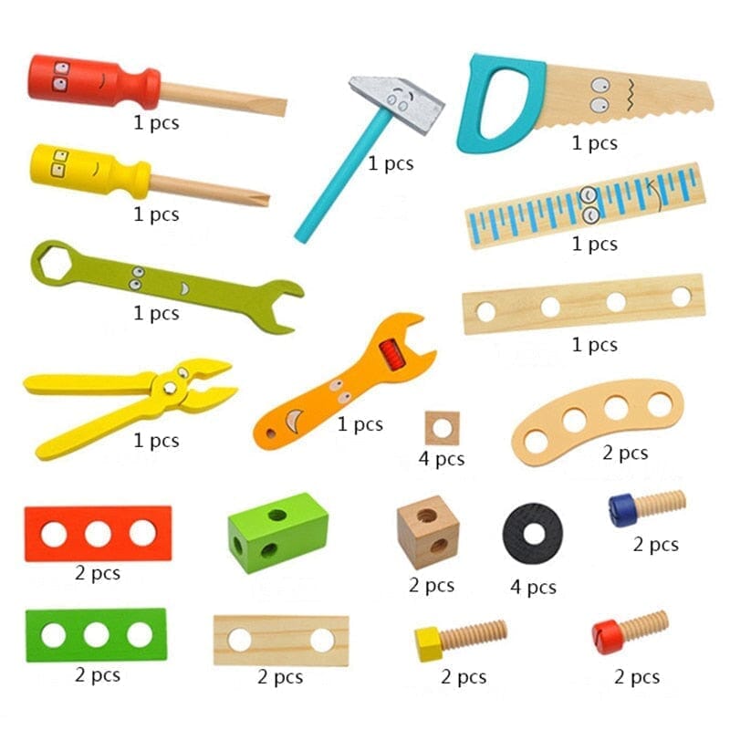 Maleta de ferramentas infantil em madeira Maleta -brin - 161 VF Villa Kids 