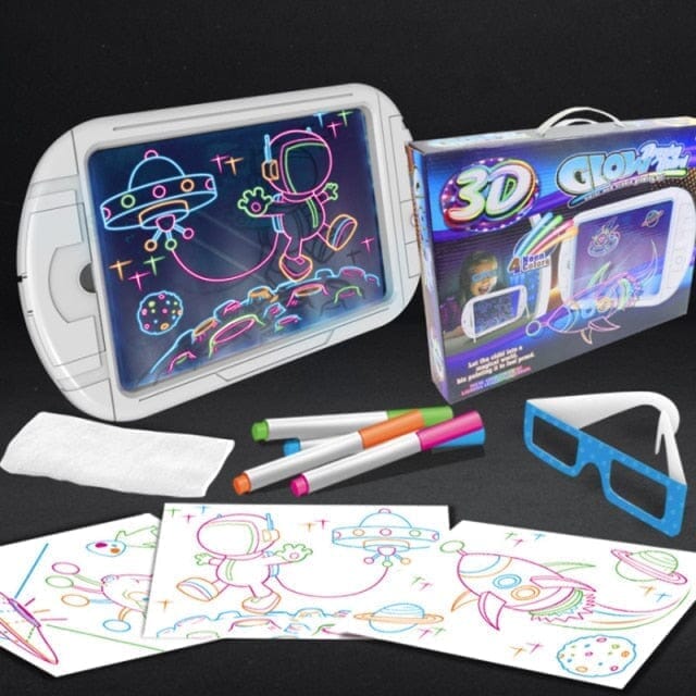 Quadro De Pintura Fluorescente 3D Para Crianças Quadro De Pintura -edu-203 VF Villa Kids Espaço 
